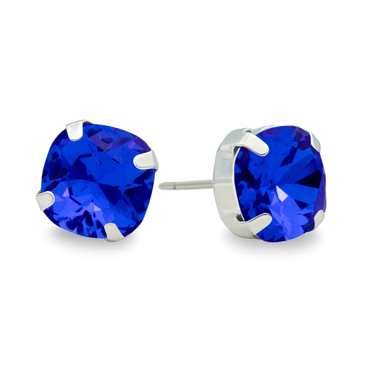 Sapphire Blue  8mm Crystal Studs 2-Pack